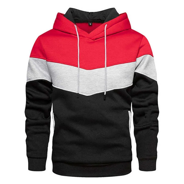 Color Blocking Winter Hoodie Advertising Sweater - Color Blocking Winter Hoodie Advertising Sweater - Image 1 of 4