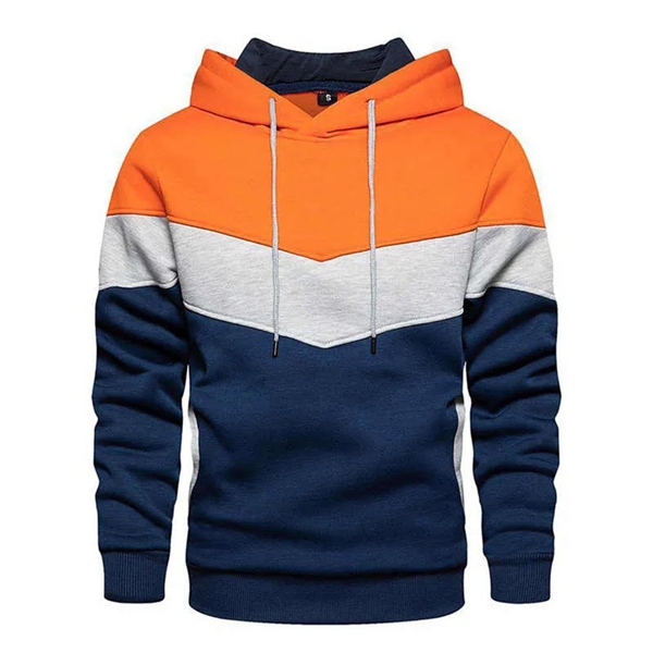 Color Blocking Winter Hoodie Advertising Sweater - Color Blocking Winter Hoodie Advertising Sweater - Image 3 of 4