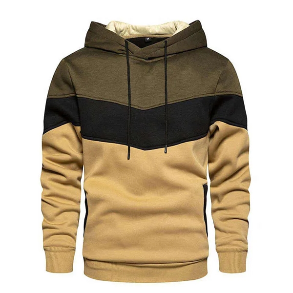 Color Blocking Winter Hoodie Advertising Sweater - Color Blocking Winter Hoodie Advertising Sweater - Image 4 of 4
