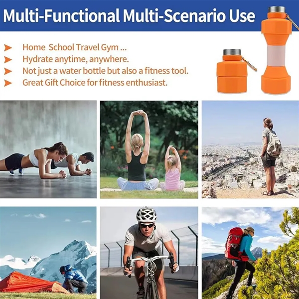 Dumbbell Sports Water Bottle - Dumbbell Sports Water Bottle - Image 2 of 5