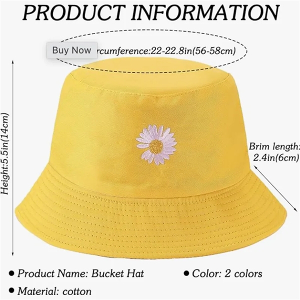 Reversible Cotton Travel Bucket Hat - Reversible Cotton Travel Bucket Hat - Image 1 of 4