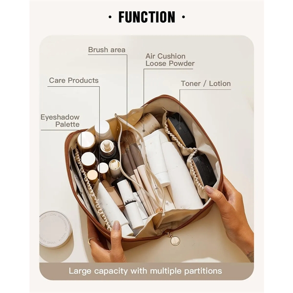 Custom Travel Large Capacity Cosmetic Make Up Bags Organizer - Custom Travel Large Capacity Cosmetic Make Up Bags Organizer - Image 2 of 4