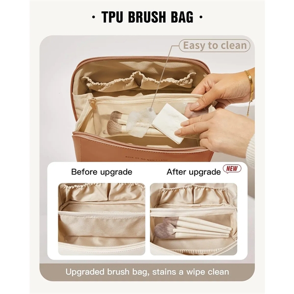Custom Travel Large Capacity Cosmetic Make Up Bags Organizer - Custom Travel Large Capacity Cosmetic Make Up Bags Organizer - Image 3 of 4