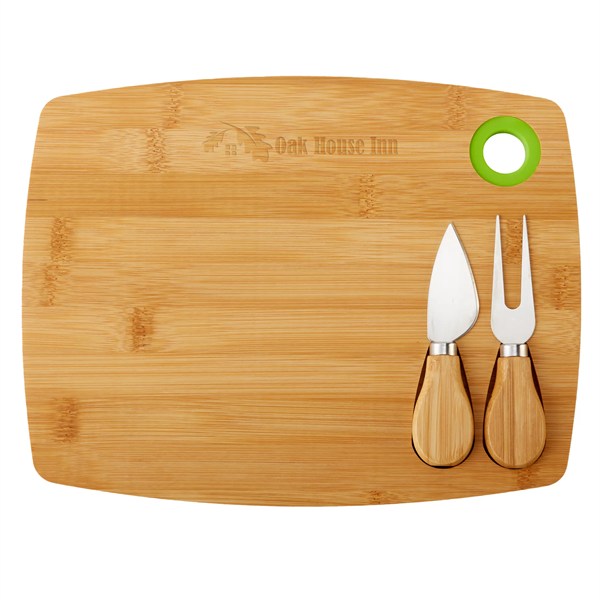 Bamboo Cheese Board Charcuterie Set - Bamboo Cheese Board Charcuterie Set - Image 2 of 9