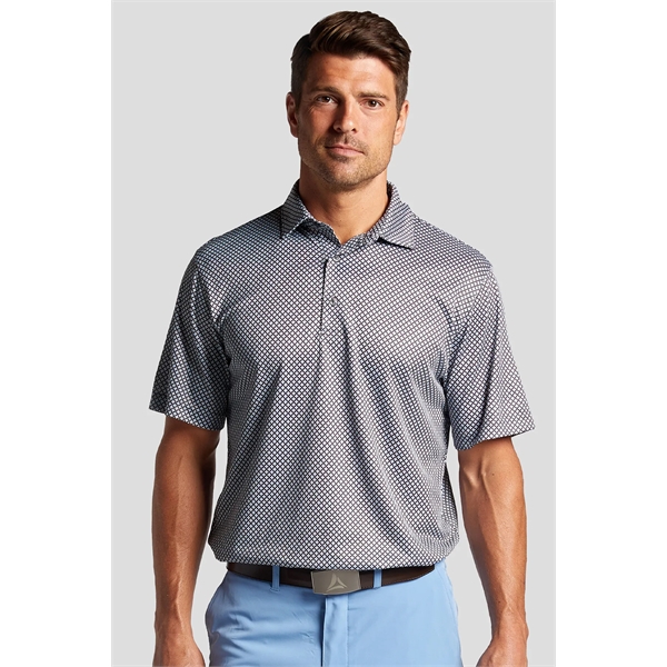 Cromwell Geo Print Recycled Polyester Spandex Polo - Cromwell Geo Print Recycled Polyester Spandex Polo - Image 1 of 3