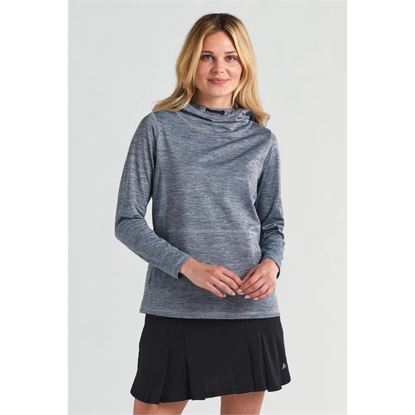 Carole Hoodie Heathered Microfiber Jersey Long Sleeve - Carole Hoodie Heathered Microfiber Jersey Long Sleeve - Image 1 of 1