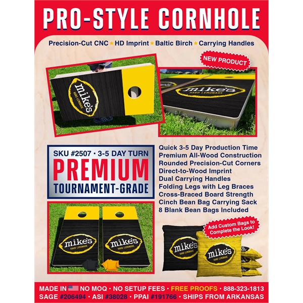 Pro Tournament Style Regulation Cornhole Bag Toss Game 24x48 - Pro Tournament Style Regulation Cornhole Bag Toss Game 24x48 - Image 20 of 40