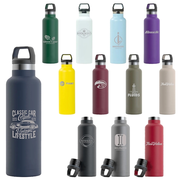 RTIC 20 oz Stainless Steel Ringed Water Bottles - RTIC 20 oz Stainless Steel Ringed Water Bottles - Image 0 of 25