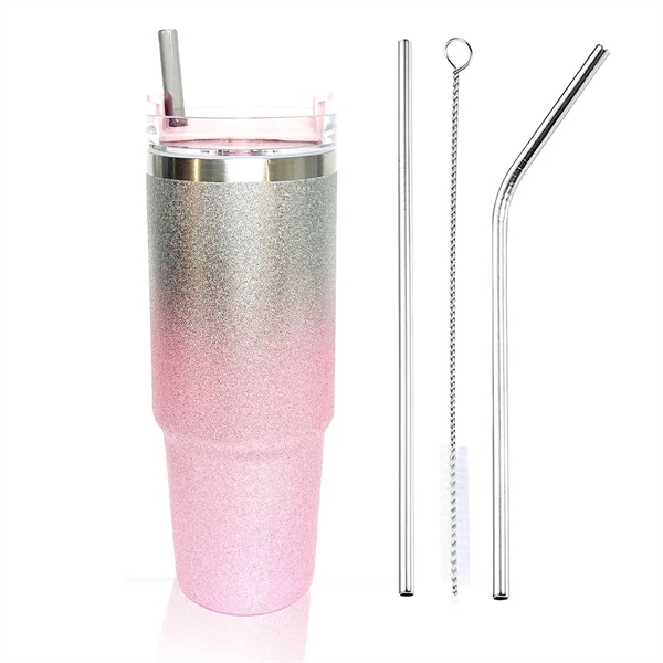 30Oz Insulated Mug Tumbler With Straw - 30Oz Insulated Mug Tumbler With Straw - Image 0 of 6