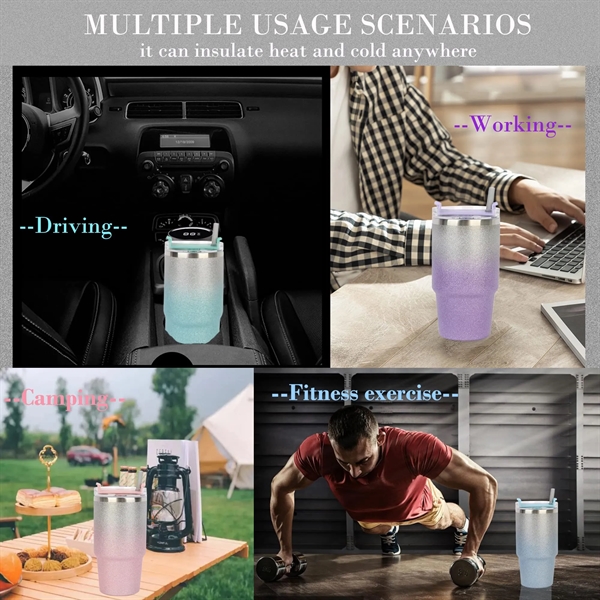 30Oz Insulated Mug Tumbler With Straw - 30Oz Insulated Mug Tumbler With Straw - Image 6 of 6