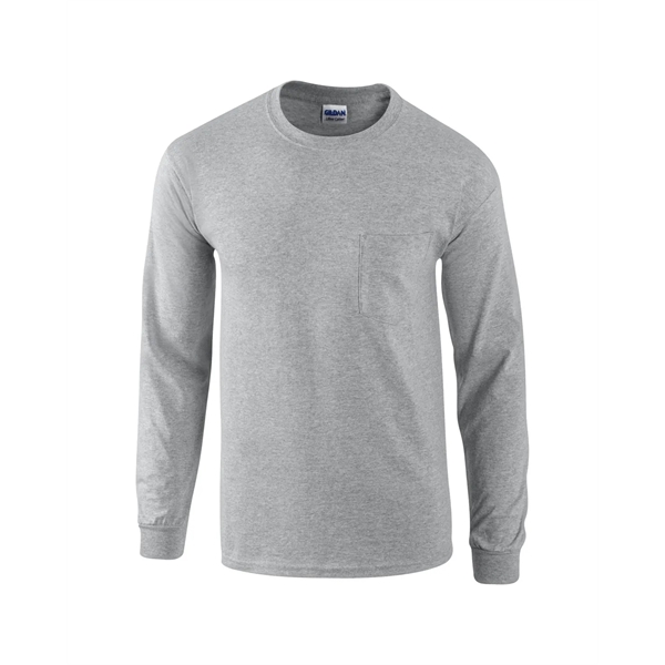 Gildan Adult Ultra Cotton® Long-Sleeve Pocket T-Shirt - Gildan Adult Ultra Cotton® Long-Sleeve Pocket T-Shirt - Image 47 of 48