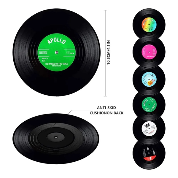 Retro Disk Vinyl Record CD Coaster - Retro Disk Vinyl Record CD Coaster - Image 1 of 4
