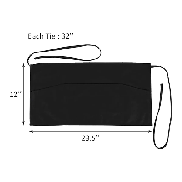 3 Pockets Waitress Waiter Server Apron - 3 Pockets Waitress Waiter Server Apron - Image 1 of 6