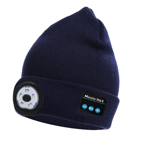 Wireless Beanie Hat with Light and Speaker - Wireless Beanie Hat with Light and Speaker - Image 4 of 4
