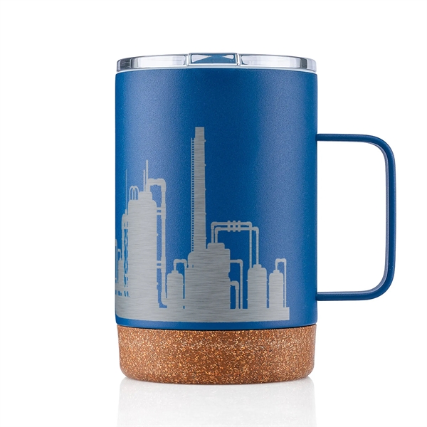 16 oz Powder Coated Stainless Steel Cork Bottom Mug - 16 oz Powder Coated Stainless Steel Cork Bottom Mug - Image 4 of 69