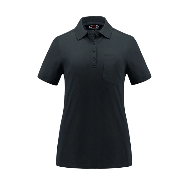 Caddy Ladies Pique Mesh Polo With Pocket - Caddy Ladies Pique Mesh Polo With Pocket - Image 3 of 3