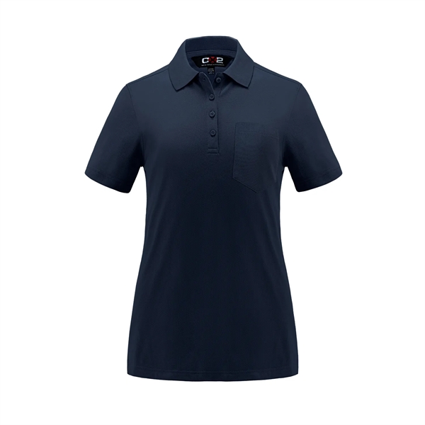 Caddy Ladies Pique Mesh Polo With Pocket - Caddy Ladies Pique Mesh Polo With Pocket - Image 2 of 3