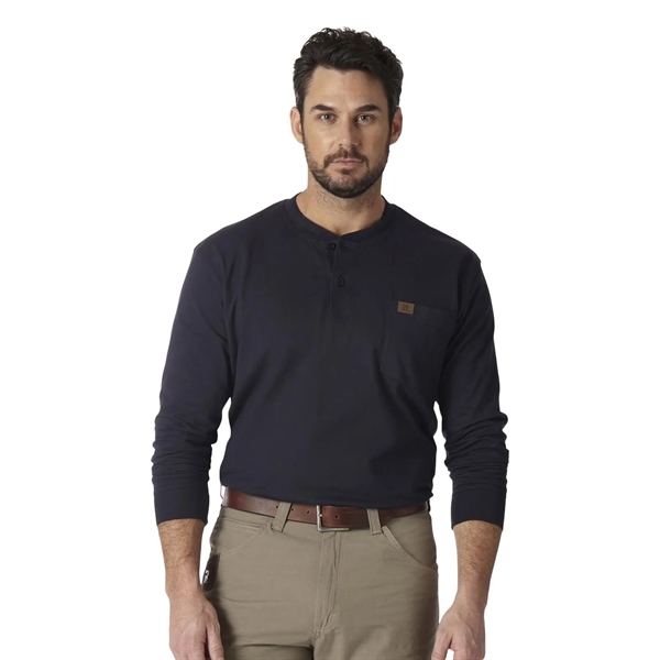 Wrangler Riggs Workwear Long Sleeve Henley Shirt - Wrangler Riggs Workwear Long Sleeve Henley Shirt - Image 0 of 5