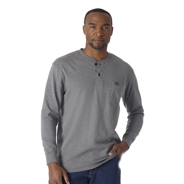 Wrangler Riggs Workwear Long Sleeve Henley Shirt - Wrangler Riggs Workwear Long Sleeve Henley Shirt - Image 2 of 5
