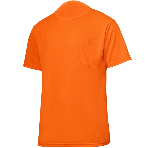 High Vis Short Sleeve Safety Tee Shirt W/ Pocket - High Vis Short Sleeve Safety Tee Shirt W/ Pocket - Image 1 of 5