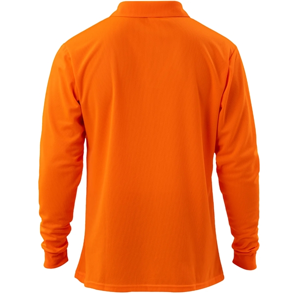 Non-ANSI High Viz Safety Workwear Long Sleeve Polo - Non-ANSI High Viz Safety Workwear Long Sleeve Polo - Image 3 of 6