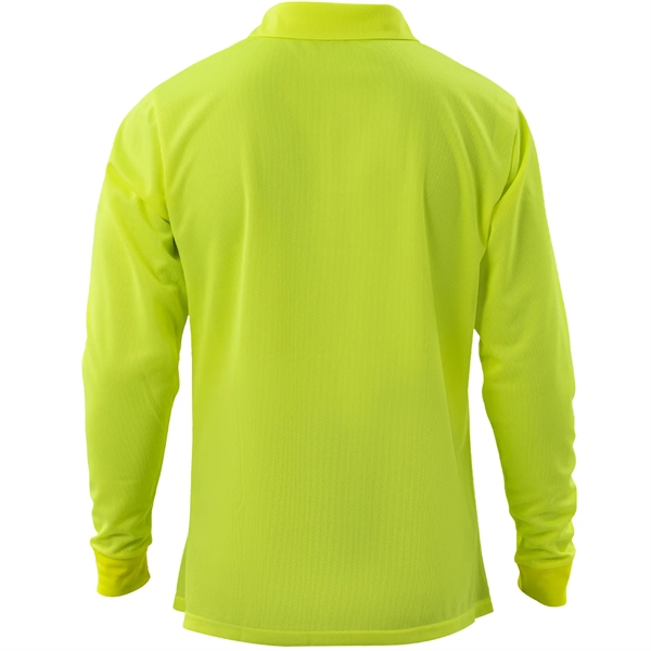 Non-ANSI High Viz Safety Workwear Long Sleeve Polo - Non-ANSI High Viz Safety Workwear Long Sleeve Polo - Image 6 of 6