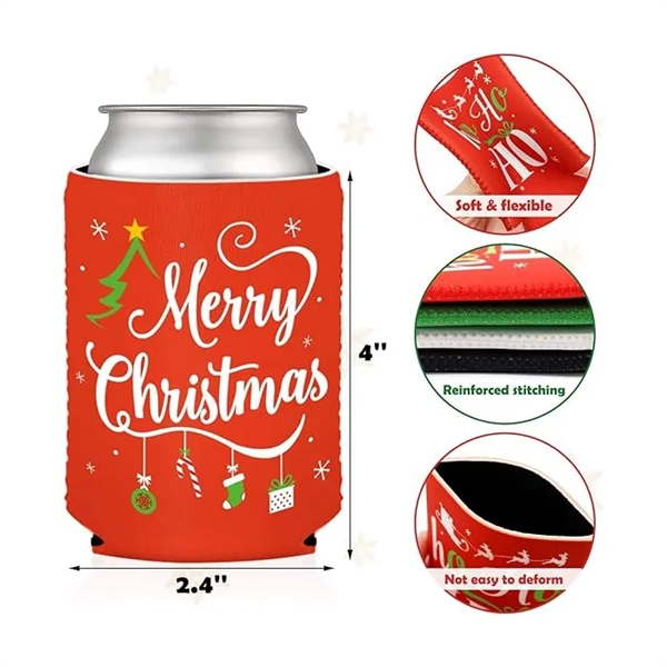 Neoprene Christmas Coke Cup Cover - Neoprene Christmas Coke Cup Cover - Image 1 of 2