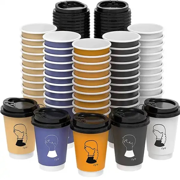 10 oz. Insulated Double Wall Paper Coffee Cup With Lid - 10 oz. Insulated Double Wall Paper Coffee Cup With Lid - Image 3 of 5
