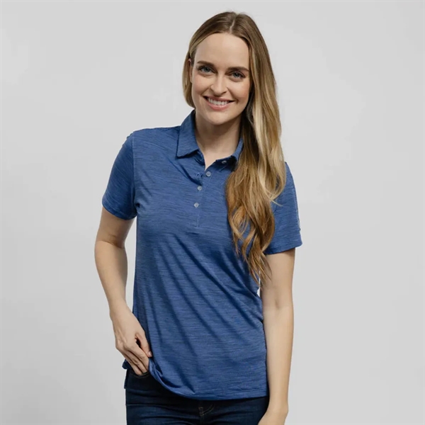 Women's Heather Stripe Polo - Women's Heather Stripe Polo - Image 8 of 8