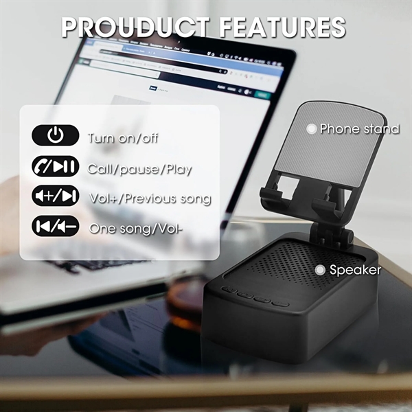 Adjustable Cell Phone Stand With Bluetooth Speaker - Adjustable Cell Phone Stand With Bluetooth Speaker - Image 2 of 6