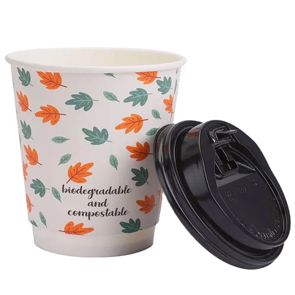 10 oz. Insulated Double Wall Paper Coffee Cup With Lid - 10 oz. Insulated Double Wall Paper Coffee Cup With Lid - Image 1 of 5