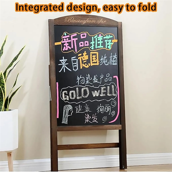 LED Wooden A-Frame Chalkboard Sign - LED Wooden A-Frame Chalkboard Sign - Image 2 of 5