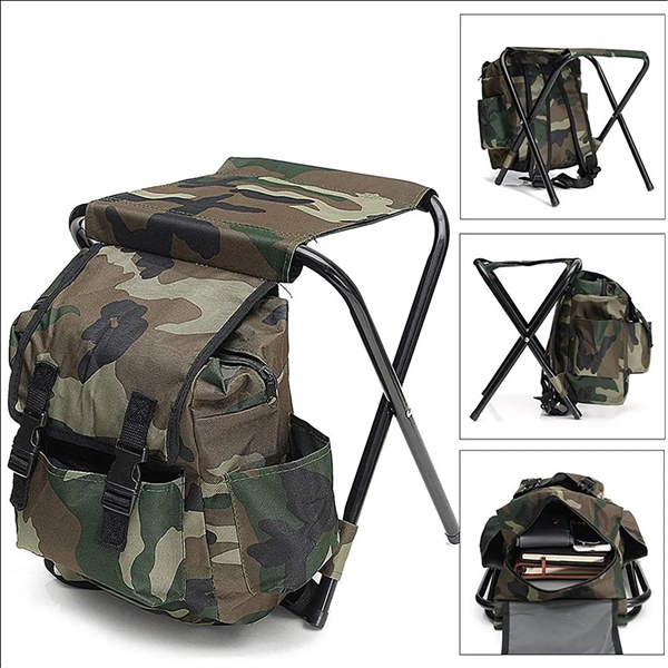 In Stock Portable Outdoor Folding Fishing Stool Backpack - In Stock Portable Outdoor Folding Fishing Stool Backpack - Image 2 of 4