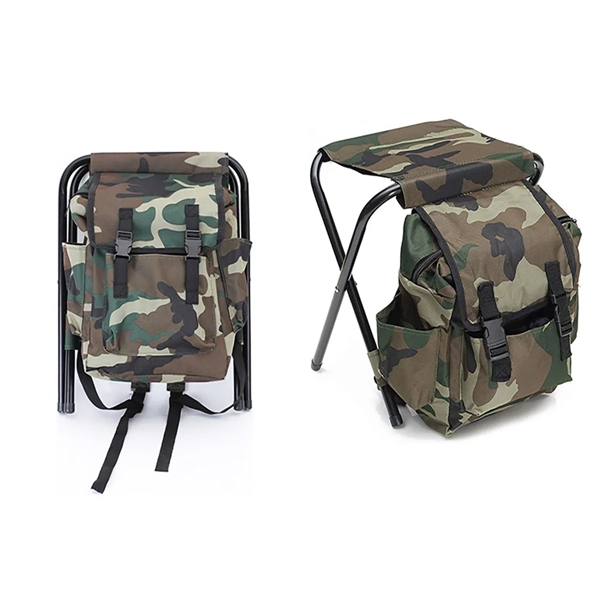 In Stock Portable Outdoor Folding Fishing Stool Backpack - In Stock Portable Outdoor Folding Fishing Stool Backpack - Image 3 of 4