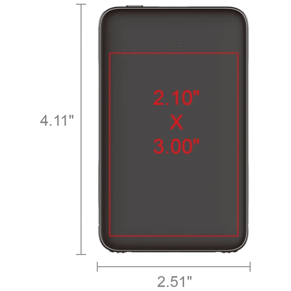 Hermosa 2.1A Output 5000mAh Card Shape Power Bank - Hermosa 2.1A Output 5000mAh Card Shape Power Bank - Image 12 of 13