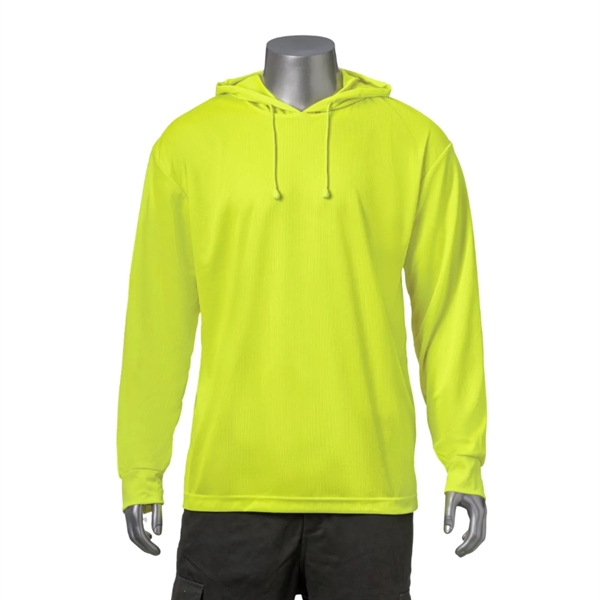 High Vis Non-ANSI Breathable Safety Hoodie T-Shirt - High Vis Non-ANSI Breathable Safety Hoodie T-Shirt - Image 0 of 5