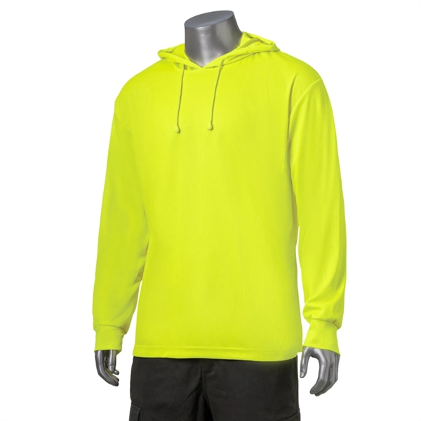 High Vis Non-ANSI Breathable Safety Hoodie T-Shirt - High Vis Non-ANSI Breathable Safety Hoodie T-Shirt - Image 1 of 5