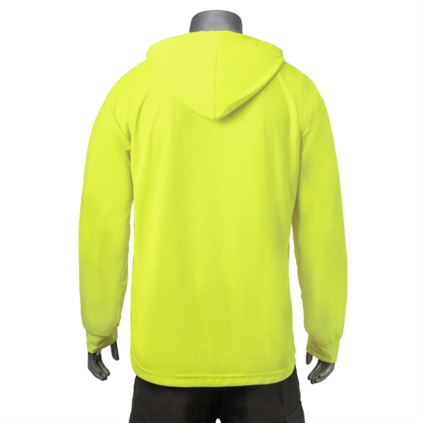 High Vis Non-ANSI Breathable Safety Hoodie T-Shirt - High Vis Non-ANSI Breathable Safety Hoodie T-Shirt - Image 2 of 5