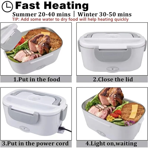Car Home Electric Lunch Box Portable Food Heater Warmer - Car Home Electric Lunch Box Portable Food Heater Warmer - Image 3 of 5