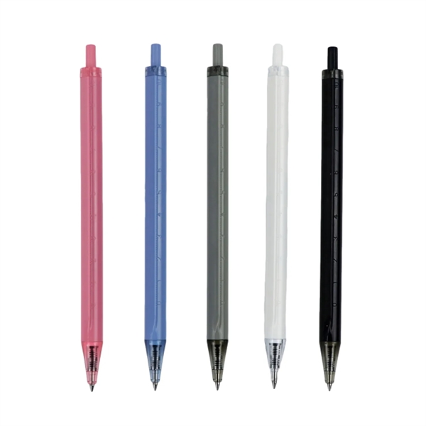 Click Action Ballpoint Pen with Ruler - Click Action Ballpoint Pen with Ruler - Image 0 of 5