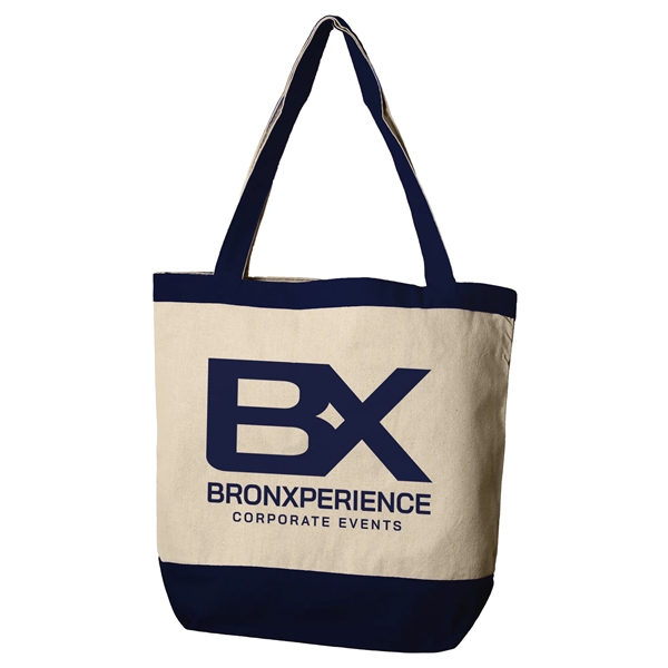 The Canvas Charm Tote with Accent Trim and Color Handles - The Canvas Charm Tote with Accent Trim and Color Handles - Image 1 of 2