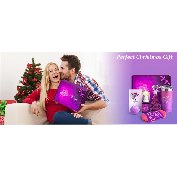 Women's Birthday Gift, Relaxation Spa Gift Basket Set - Women's Birthday Gift, Relaxation Spa Gift Basket Set - Image 7 of 11