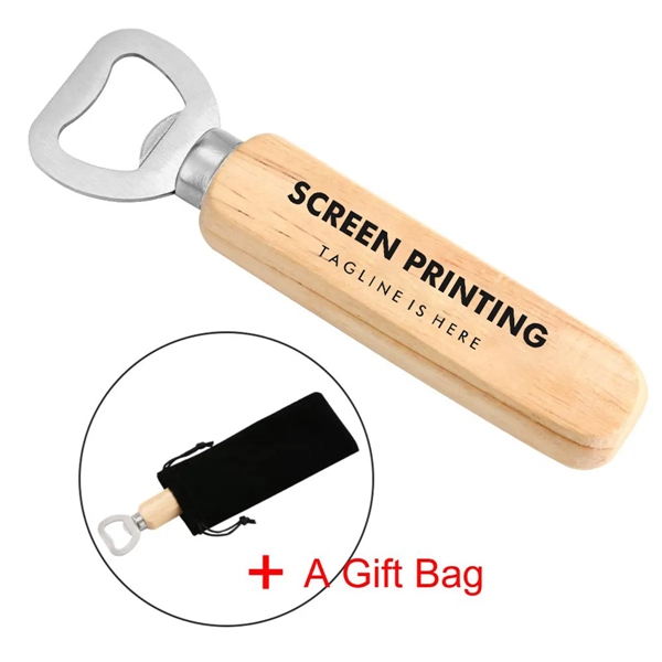 Wood Handle Handheld Beer Bottle Openers - Wood Handle Handheld Beer Bottle Openers - Image 0 of 2