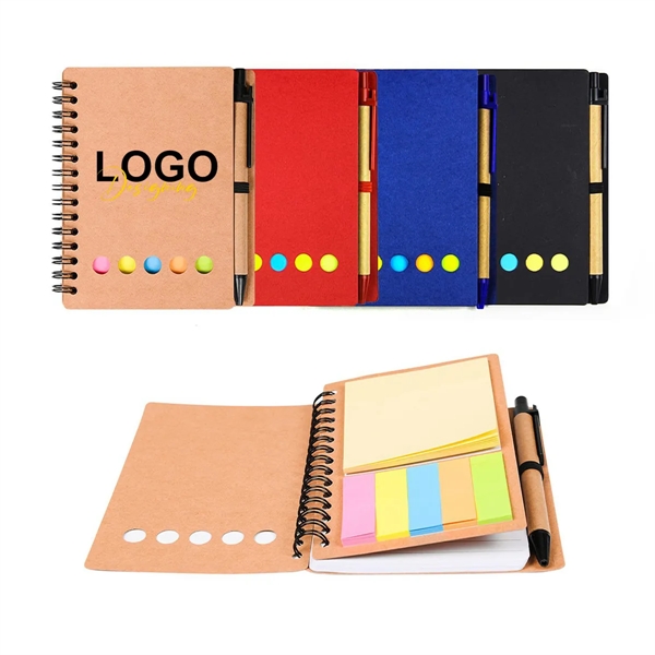 Full Color Note Caddy &  Pen Set - Full Color Note Caddy &  Pen Set - Image 0 of 5