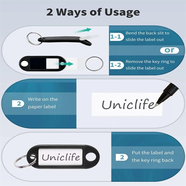 Plastic Key Tags with Ring - Plastic Key Tags with Ring - Image 1 of 5