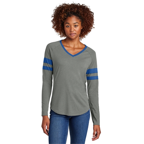 Sport-Tek Women's Halftime Stripe Long Sleeve V-Neck Tee - Sport-Tek Women's Halftime Stripe Long Sleeve V-Neck Tee - Image 2 of 24