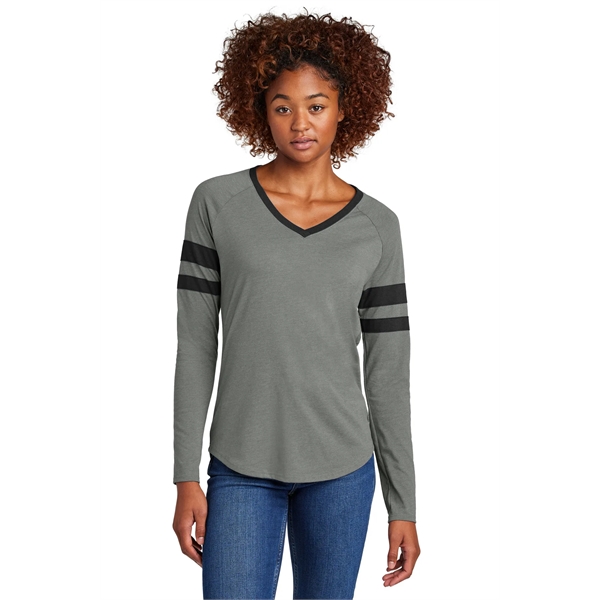 Sport-Tek Women's Halftime Stripe Long Sleeve V-Neck Tee - Sport-Tek Women's Halftime Stripe Long Sleeve V-Neck Tee - Image 3 of 24