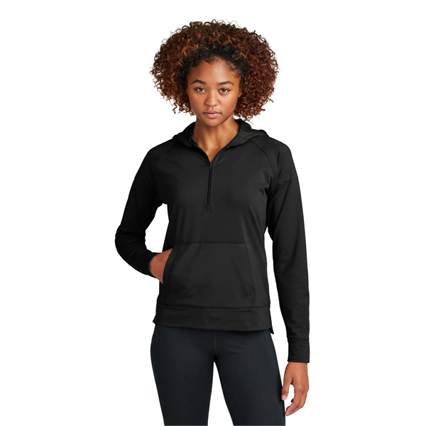 Sport-Tek Women's Sport-Wick Stretch 1/2-Zip Hoodie - Sport-Tek Women's Sport-Wick Stretch 1/2-Zip Hoodie - Image 0 of 24