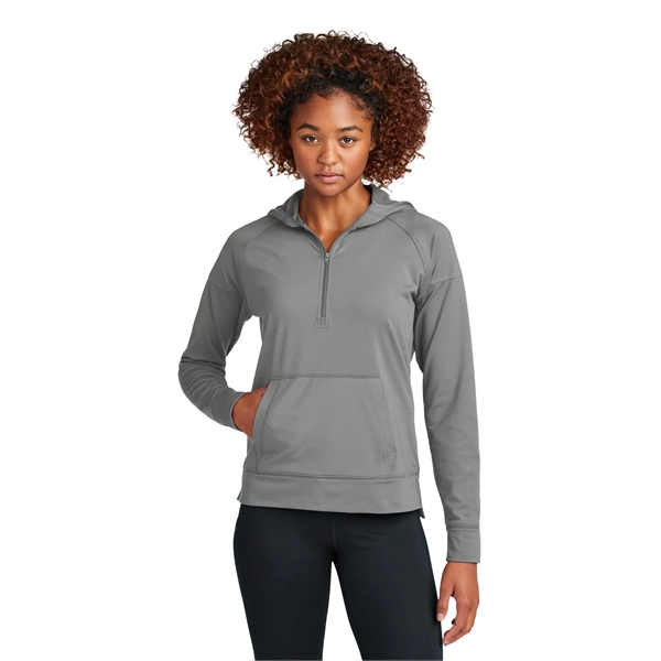 Sport-Tek Women's Sport-Wick Stretch 1/2-Zip Hoodie - Sport-Tek Women's Sport-Wick Stretch 1/2-Zip Hoodie - Image 5 of 24