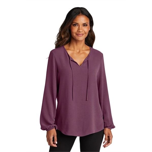 Port Authority Women's Textured Crepe Blouse - Port Authority Women's Textured Crepe Blouse - Image 2 of 14